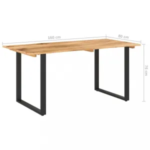 Jídelní stůl 160x80x76 cm masivní akáciové dřevo 286473