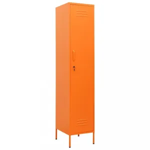 Plechová skříňka Dekorhome Oranžová #4695332