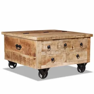 Konferenční stolek dřevo / kov Dekorhome Mangovníkové dřevo #1239051