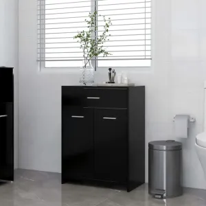 Koupelnová skříňka černá 60 x 33 x 80 cm dřevotříska 805025