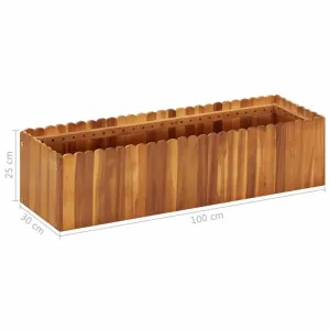 Zahradní truhlík akáciové dřevo Dekorhome 100x30x25 cm #1236770
