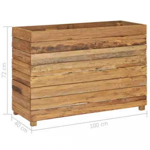 Zahradní truhlík teakové dřevo Dekorhome 100x40x72 cm
