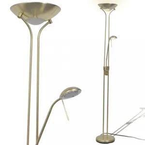 Stojací stmívací LED lampa Dekorhome Mosaz