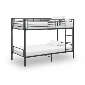 SHUMEE poschoďová postel 90 × 200 cm, kov, černá