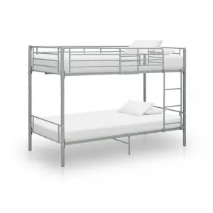 SHUMEE poschoďová postel 90 × 200 cm, kov, šedá