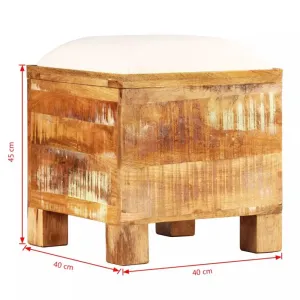Úložná lavice masivní recyklované dřevo 80 x 40 x 40 cm