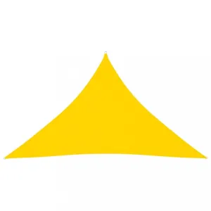 Stínící plachta trojúhelníková 3,5 x 3,5 x 4,9 m oxfordská látka Dekorhome Žlutá