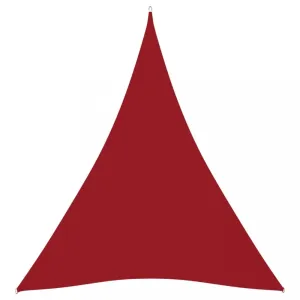 Stínící plachta trojúhelníková 3 x 4 x 4 m oxfordská látka Dekorhome Červená