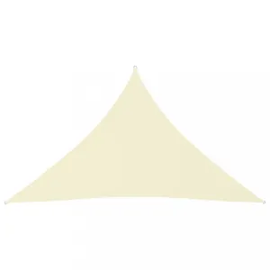 Stínící plachta trojúhelníková 5 x 5 x 6 m oxfordská látka Dekorhome Krémová