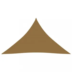 Stínící plachta trojúhelníková HDPE 3 x 3 x 3 m Dekorhome Šedohnědá taupe