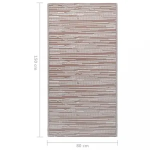 Venkovní koberec hnědá PP Dekorhome 80x150 cm #1247605