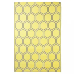 Venkovní koberec 182 x 122 cm Dekorhome Žlutá