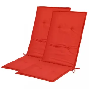 Voděodolné podušky na zahradní židle 2 ks Dekorhome Červená #1240147
