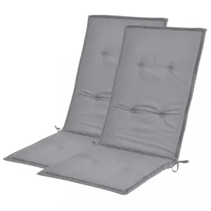 SHUMEE Polstry na zahradní židle 2 ks, 3 × 50 × 120 cm, šedá