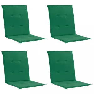 Voděodolné podušky na zahradní židle 4 ks Dekorhome Zelená #1240178