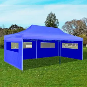 SHUMEE Party stan , skládací nůžkový, modrý 3 x 6 m
