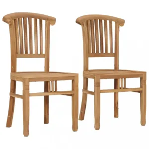 Zahradní židle 2 ks teakové dřevo Dekorhome #1238198