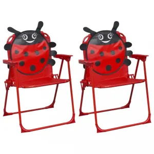 Dětské zahradní židle 2 ks Dekorhome Červená #1238148