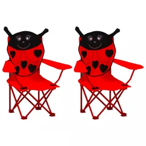 Dětské zahradní židle 2 ks Dekorhome Červená #1238047