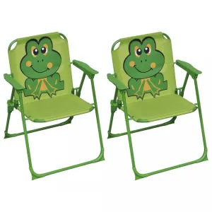 Dětské zahradní židle 2 ks Dekorhome Zelená #1238149