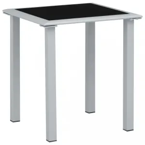 Zahradní stolek černá / stříbrná Dekorhome