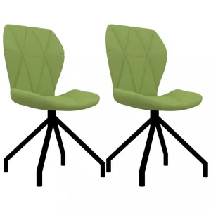 Jídelní židle 2 ks umělá kůže Dekorhome Zelená #1240817