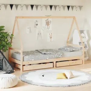 Dětská postel se zásuvkami 80 x 200 cm masivní borové dřevo #6141152