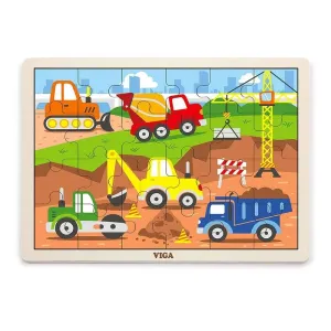 VIGA - Dětské dřevěné puzzle Viga Stavba