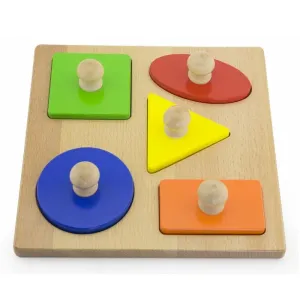 VIGA - Dřevěné vkládací puzzle razítka Viga Tvary