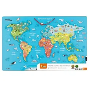 Dřevěná mapa světa s tabulí #5695728