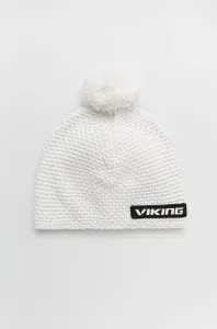 Čepice Viking bílá barva, vlněná