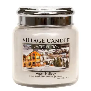 Village Candle Vonná svíčka ve skle Prázdniny na horách (Aspen Holiday) 389 g
