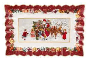 Villeroy & Boch Toy's Fantasy hluboký podnos, Santa s dětmi, 35 x 23 cm 14-8332-2211