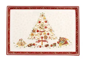Villeroy & Boch Winter Bakery Delight podnos na dort / vánočku, 39 x 26,5 cm 14-8612-2850