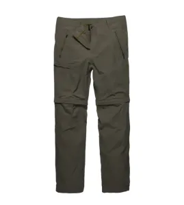 Vintage Industries Technické kalhoty na zip 2 v 1 Minford, hnědé - 40