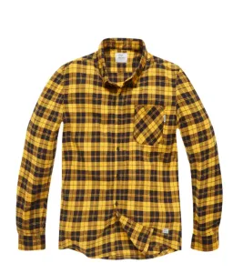 Vintage Industries Flanelová košile Riley, žlutá kostkovaná - XXL