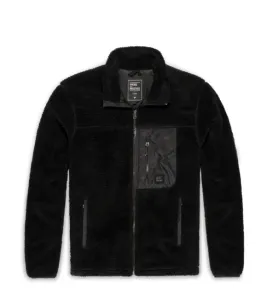 Vintage Industries  Mikina s kapucí Kodi s podšívkou sherpa fleece, černá - 3XL