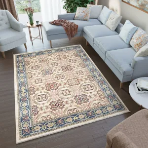 Krémový orientální koberec v marockém stylu #5608622
