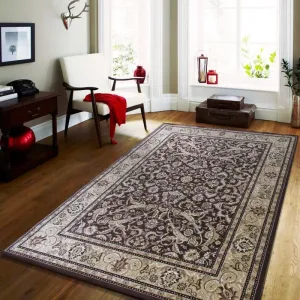 Vintage koberec v hnědé barvě do obývacího pokoje #2131589