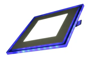 Vipelectro LED panel s podsvícením, vestavný 12W 170x170mm TEPLÁ BÍLÁ + modrá V0979