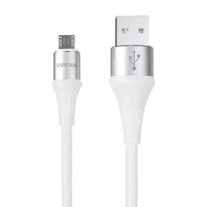 Kabel USB-Micro USB Vipfan Colorful X09, 3A, 1,2 m (bílý)