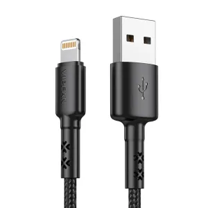 Kabel USB na Lightning Vipfan X02, 3A, 1,2 m (černý)