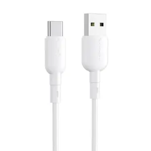 Kabel USB na USB-C Vipfan Colorful X11, 3A, 1m (bílý)