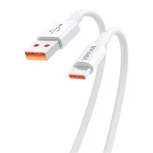 Kabel USB na USB-C Vipfan X17, 6A, 1,2 m (bílý)