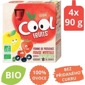 VITABIO Ovocné BIO kapsičky Cool Fruits jablko, jahody, borůvky a acerola 4× 90 g