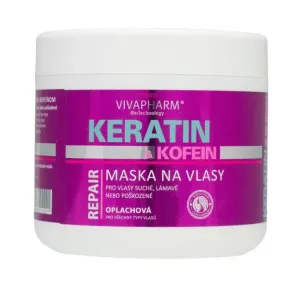 VIVACO Vivapharm KERATINOVÁ regenerační vlasová maska s kofeinem pro ženy 600 ml