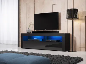 VIVALDI Televizní stolek MEX 160 černý, s LED osvětlením