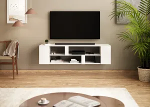 VIVALDI Závěsný televizní stolek KLARA bílý