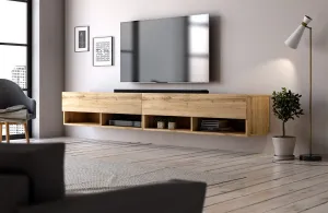 Vivaldi Závěsný TV stolek Derby 200 cm dub votan