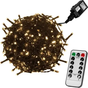 VOLTRONIC® 59754 Vánoční LED osvětlení 5 m - teple bílá 50 LED + ovladač - zelený kabel